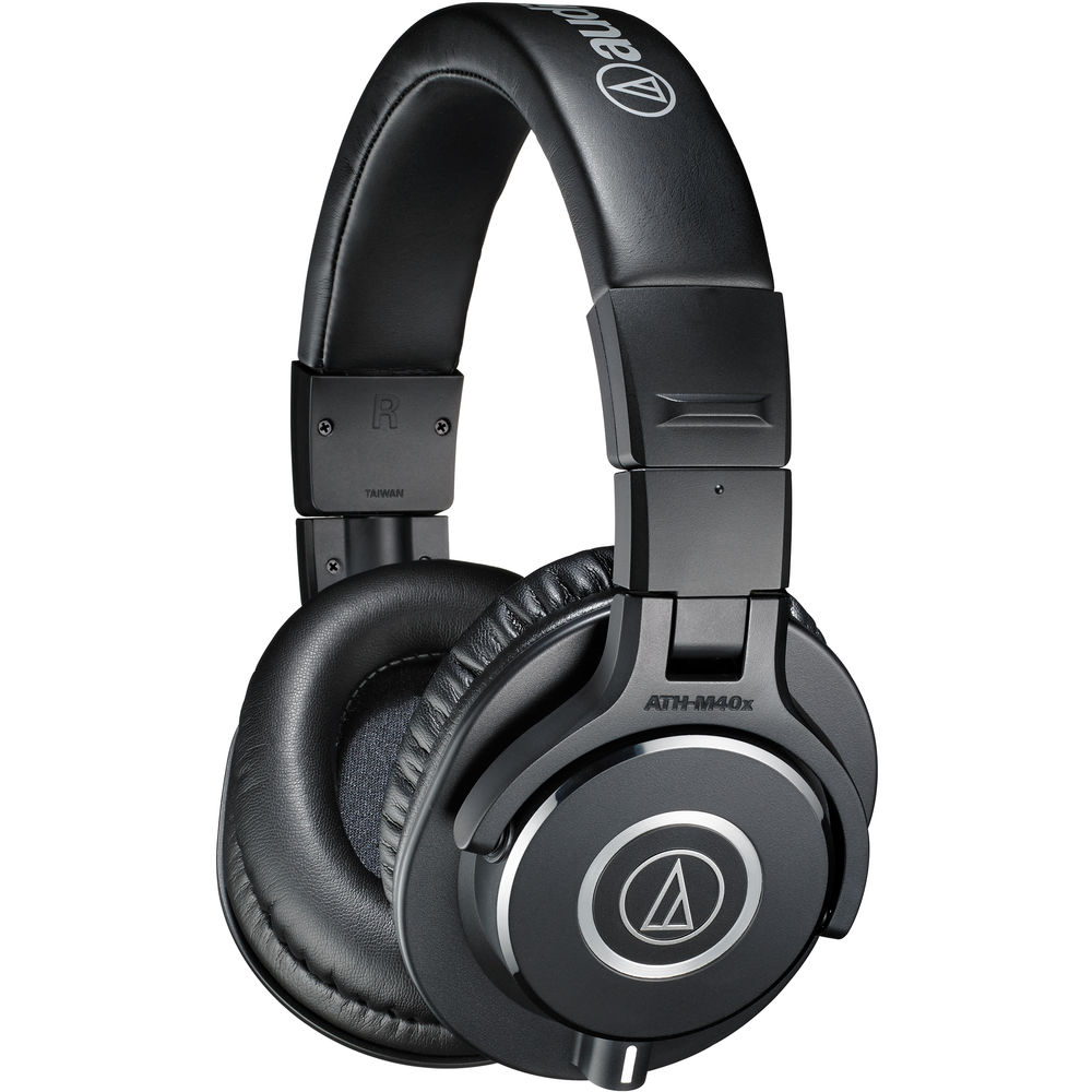 Audio-Technica ATH-M40x Professional Studio Monitor Headphones with Accessories