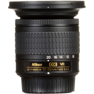 Nikon AF-P DX 10-20mm f/4.5-5.6G VR Lens 20067 Intl Model Bundle
