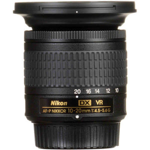 Nikon AF-P DX NIKKOR 10-20mm f/4.5-5.6G VR Lens Includes Filter Kits and Tripod Intl Model