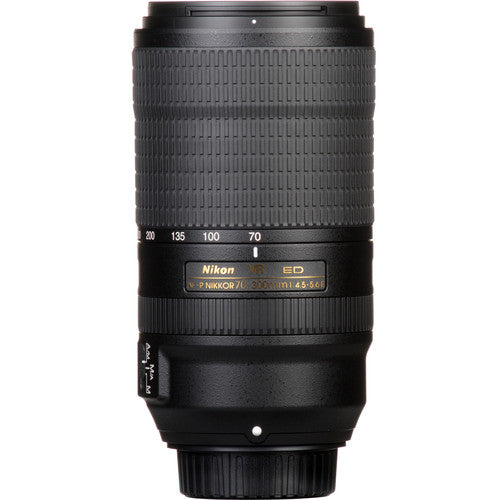 Nikon AF-P NIKKOR 70-300mm f/4.5-5.6E ED VR Lens (Intl Model) Bacpack Bundle