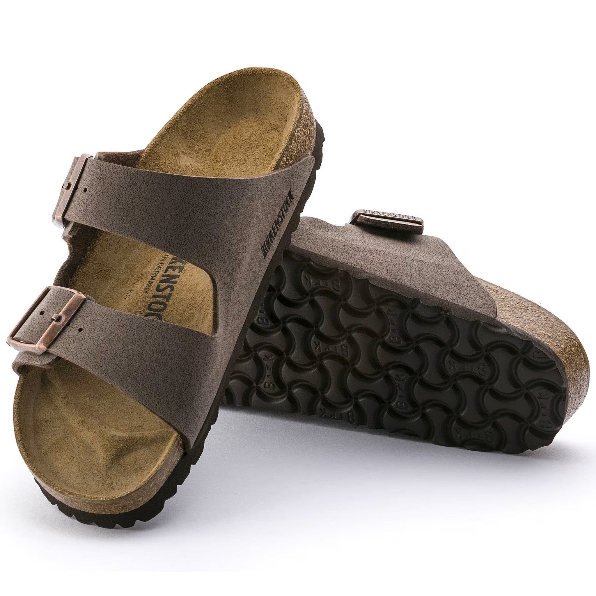 Birkenstock Unisex Arizona Mocca Nubuck Sandals - 6-6.5 2A N US Women