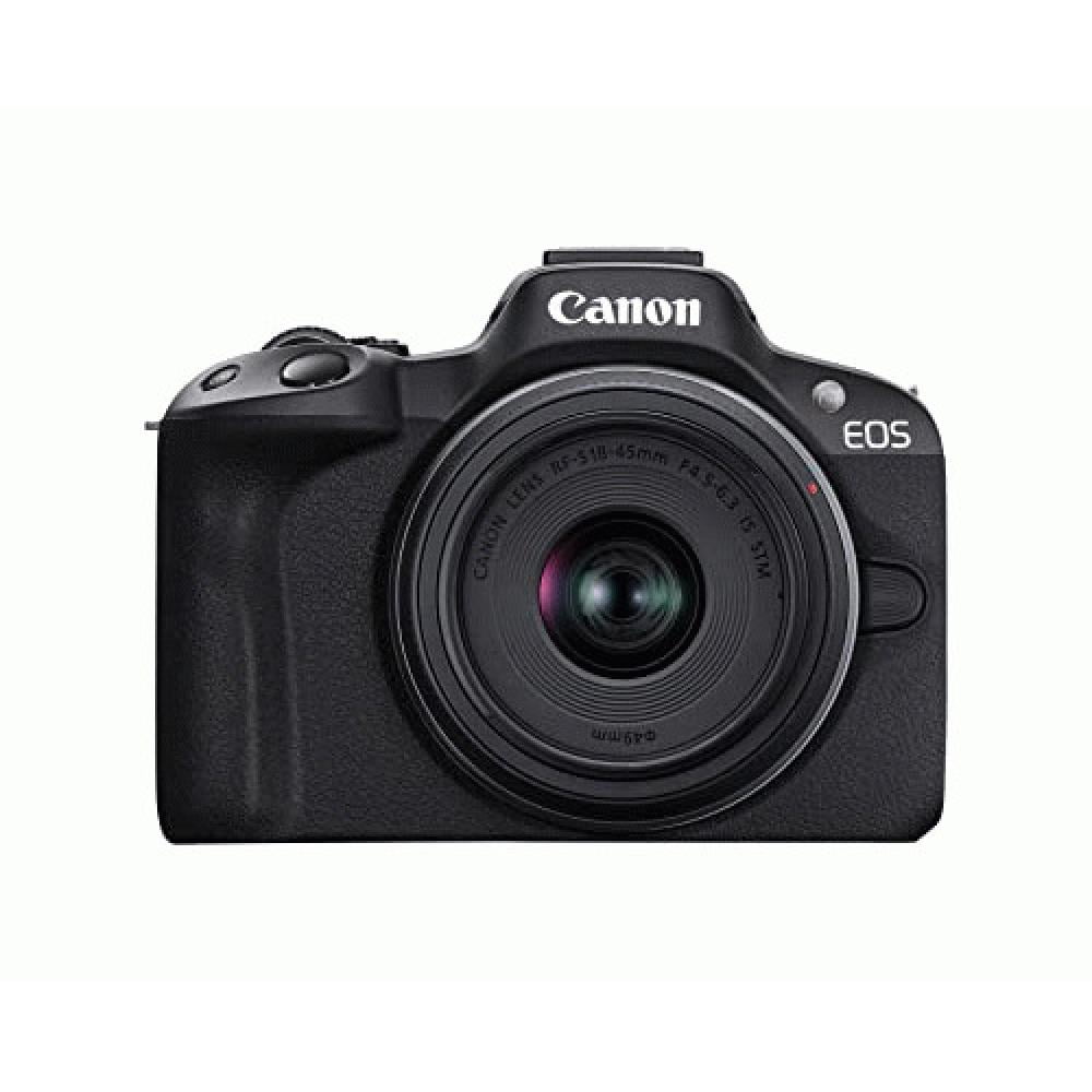 Canon EOS R50 Mirrorless Vlogging Camera Black w/RF-S18-45mm F4.5-6.3 is STM Lens, 24.2 MP, 4K Video, Subject Detection & Tracking, Compact, Smartphone Connection, Content Creator