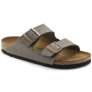 Birkenstock Unisex Arizona Sandals Stone Birkibuc 38 = Women's 7-7.5 Men's 5-5.5 Narrow