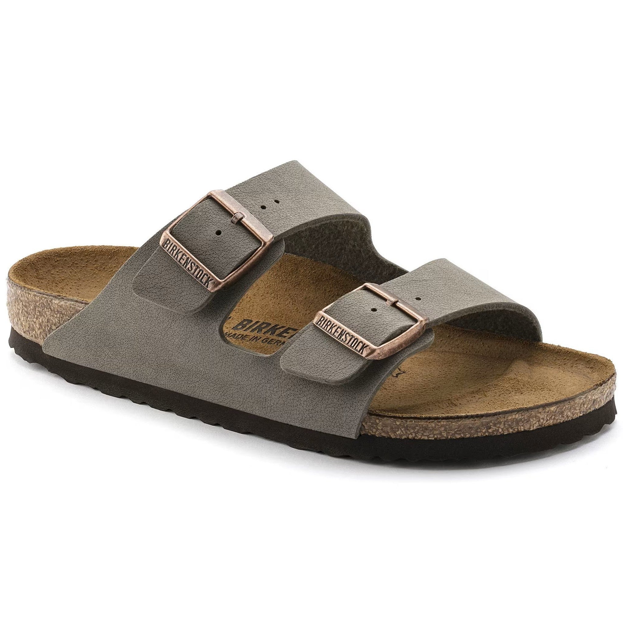 Birkenstock Unisex Arizona Birko-Flor Stone Sandals 6 W / 4 M US Birkenstock
