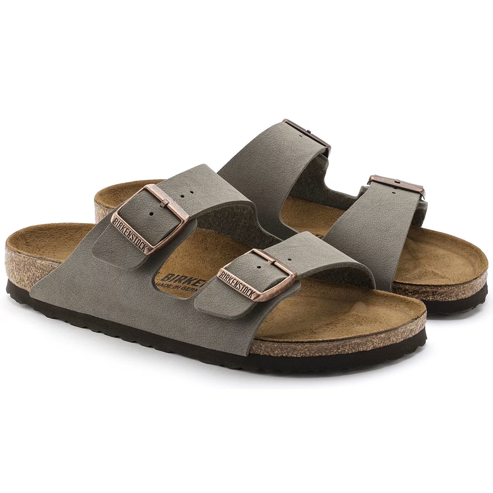 Birkenstock Arizona Birkibuc Sandal,Stone Birkibuc,42 M EU/11-11.5 B M US Women/9-9.5 B M US Men
