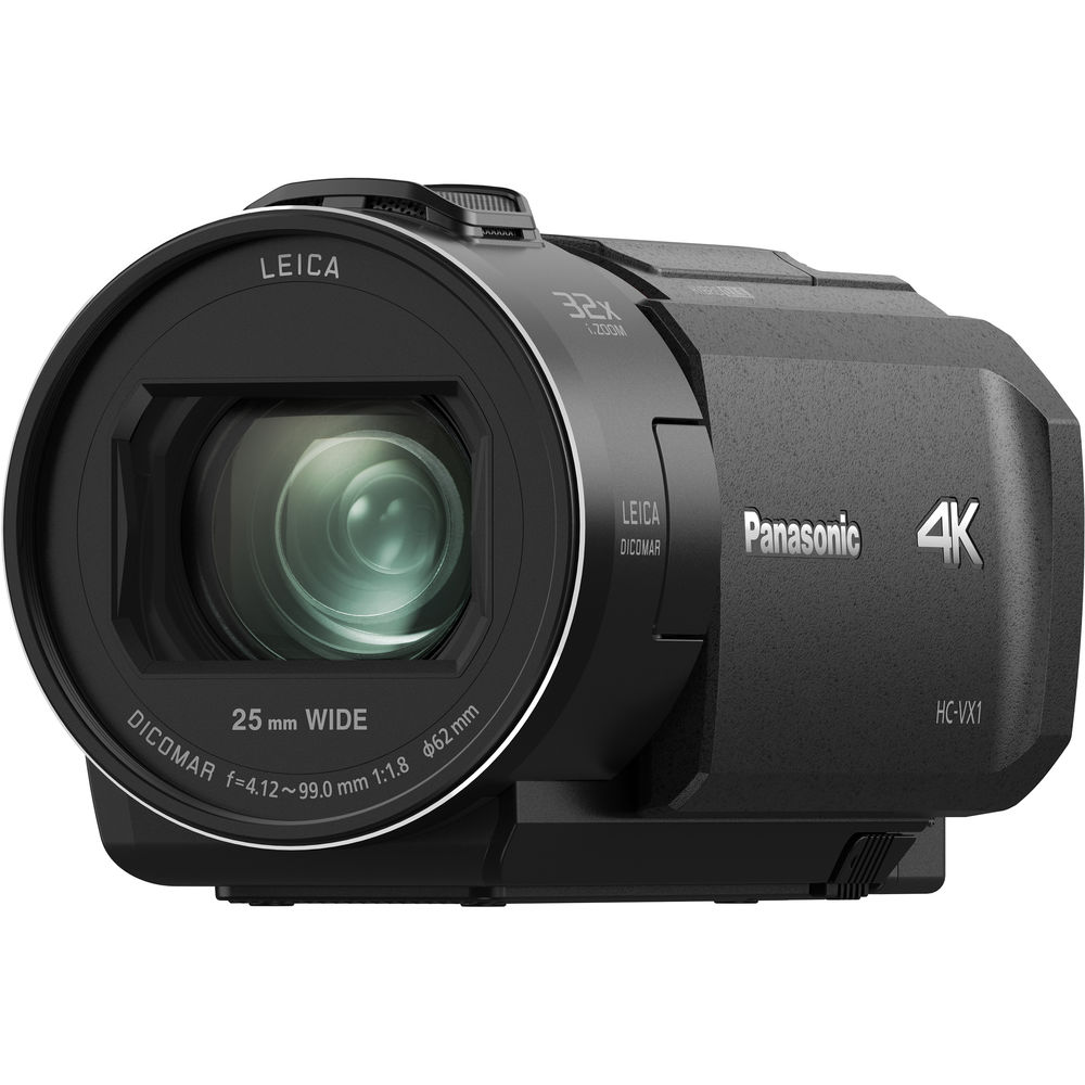 Panasonic HC-VX1 4K HD Camcorder (HC-VX1K) - Bundle - With LED Video Light +  Soft Bag +  Cleaning Set + 62mm UV Filter