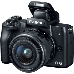 Canon EOS M50 Mirrorless Camera W/ 15-45mm Lens Black 2680C011 - Pro Bundle Canon Intl.