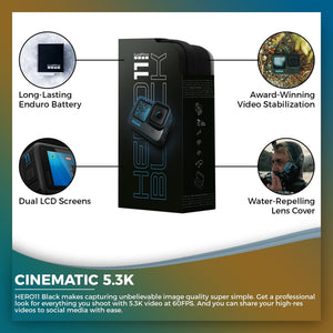 GoPro HERO11 Black - Waterproof Action Camera with 5.3K60 Ultra HD Video, 27MP Photos, 1/1.9" Image Sensor, Live Streaming, Webcam, Stabilization GoPro