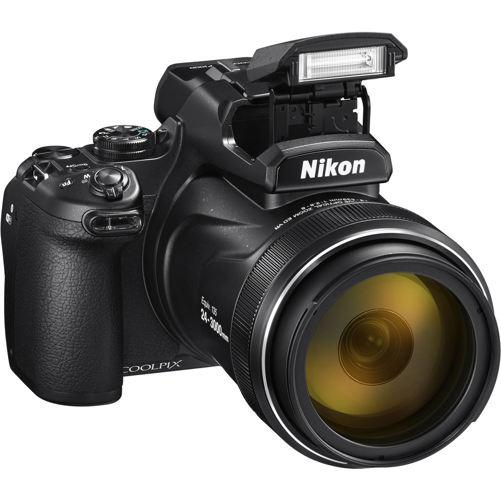 Nikon COOLPIX P1000 Digital Camera (26522) Professional Bundle W/Bag, Extra Battery, LED Light, Mic, Filters, Tripod, Mo