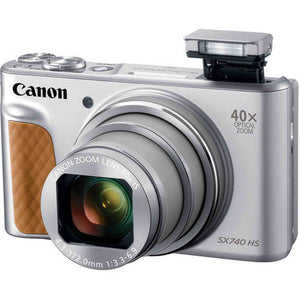 Canon PowerShot SX740 HS Camera Silver Includes Carry Case and Tripod Bundle Canon