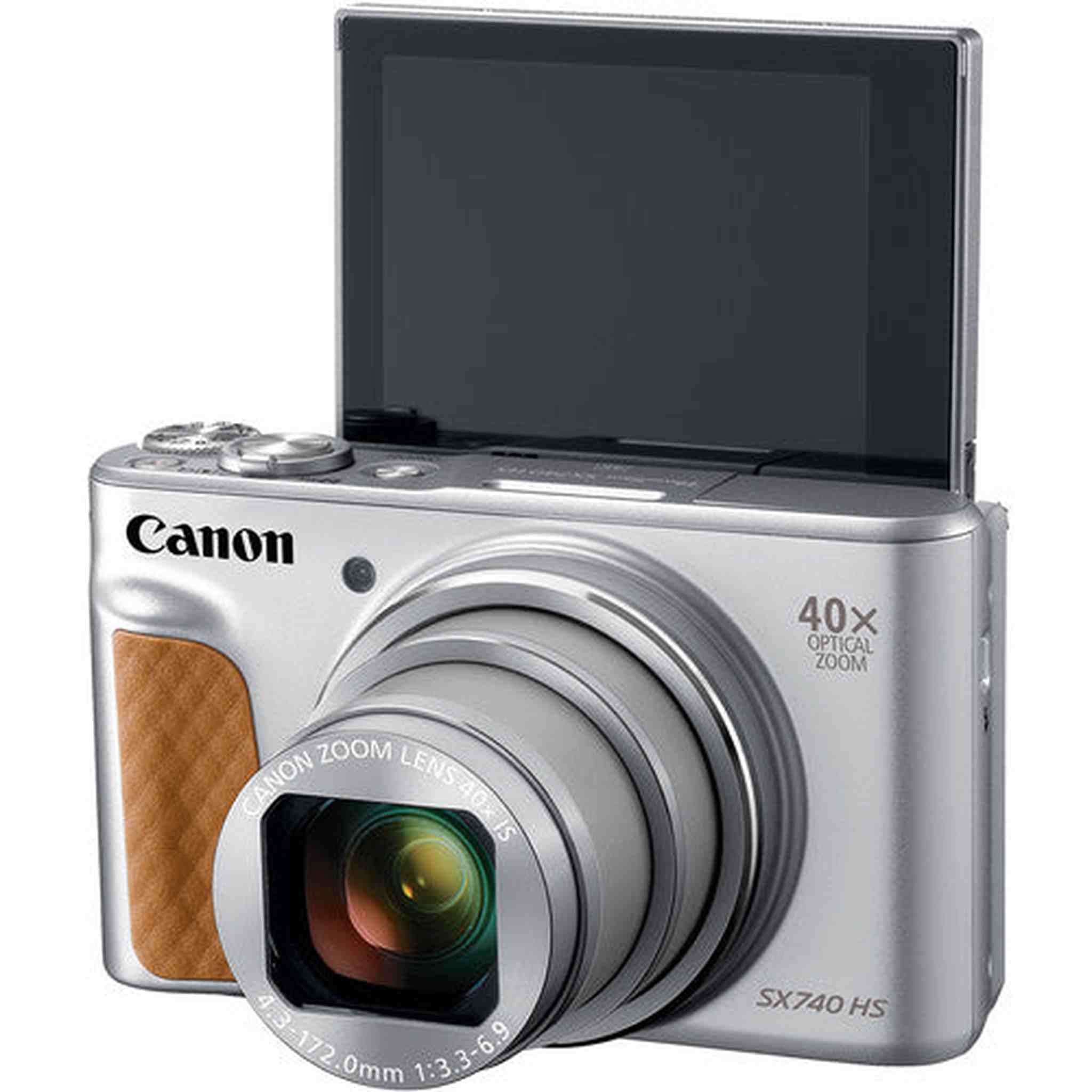 Canon PowerShot SX740 HS Camera Silver 2956C001 + 64GB Card + More