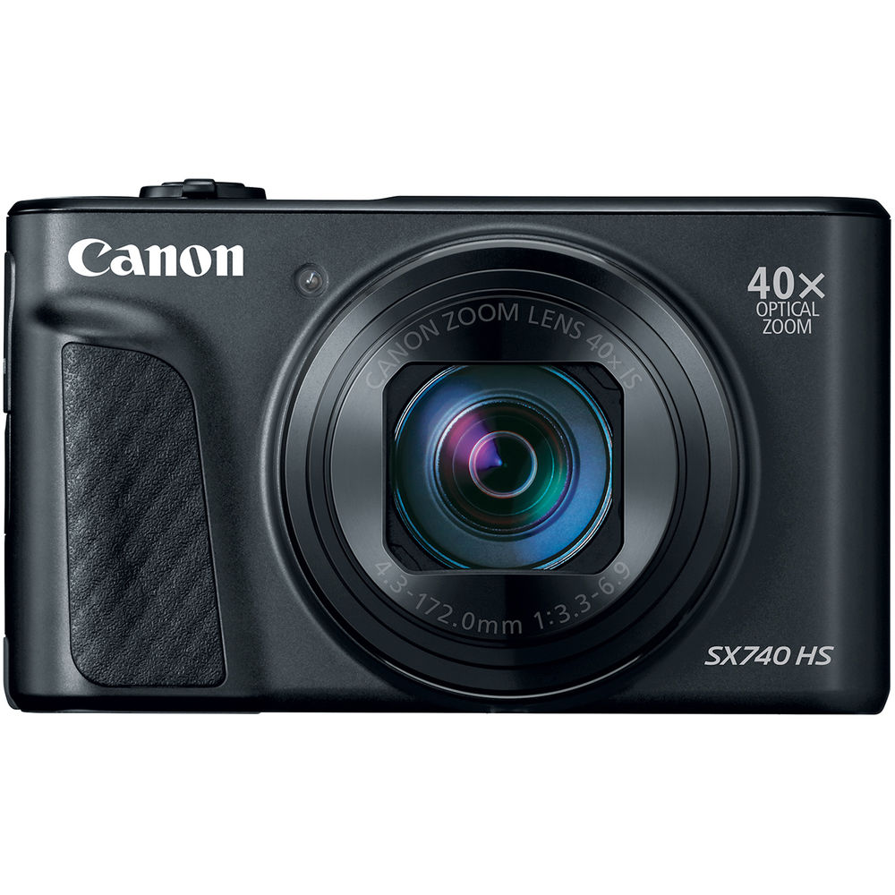 Canon PowerShot SX740 HS Digital Camera (Black) (2955C001) + 64GB Card Base Bundle