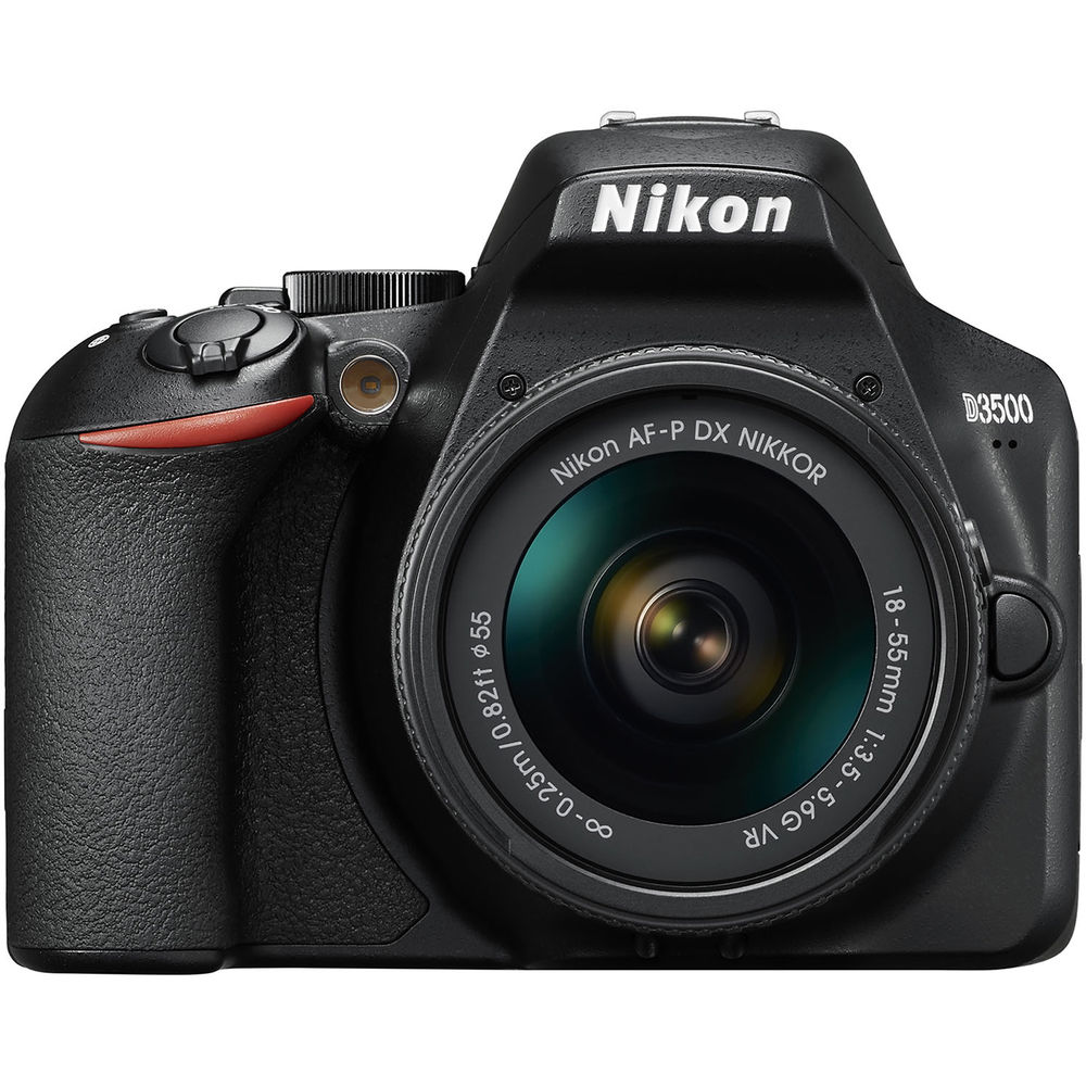 Nikon D3500 Digital Camera with 18-55mm Lens (1590) + 64GB SD Card + Bag (Intl)