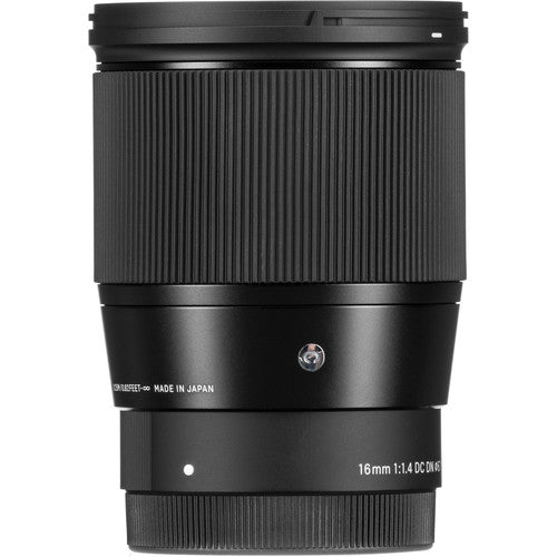 Sigma 16mm Contemporary Lens f/1.4 DC DN for Sony E 402965 with 128GB Memory Card + Padded Case Bundle