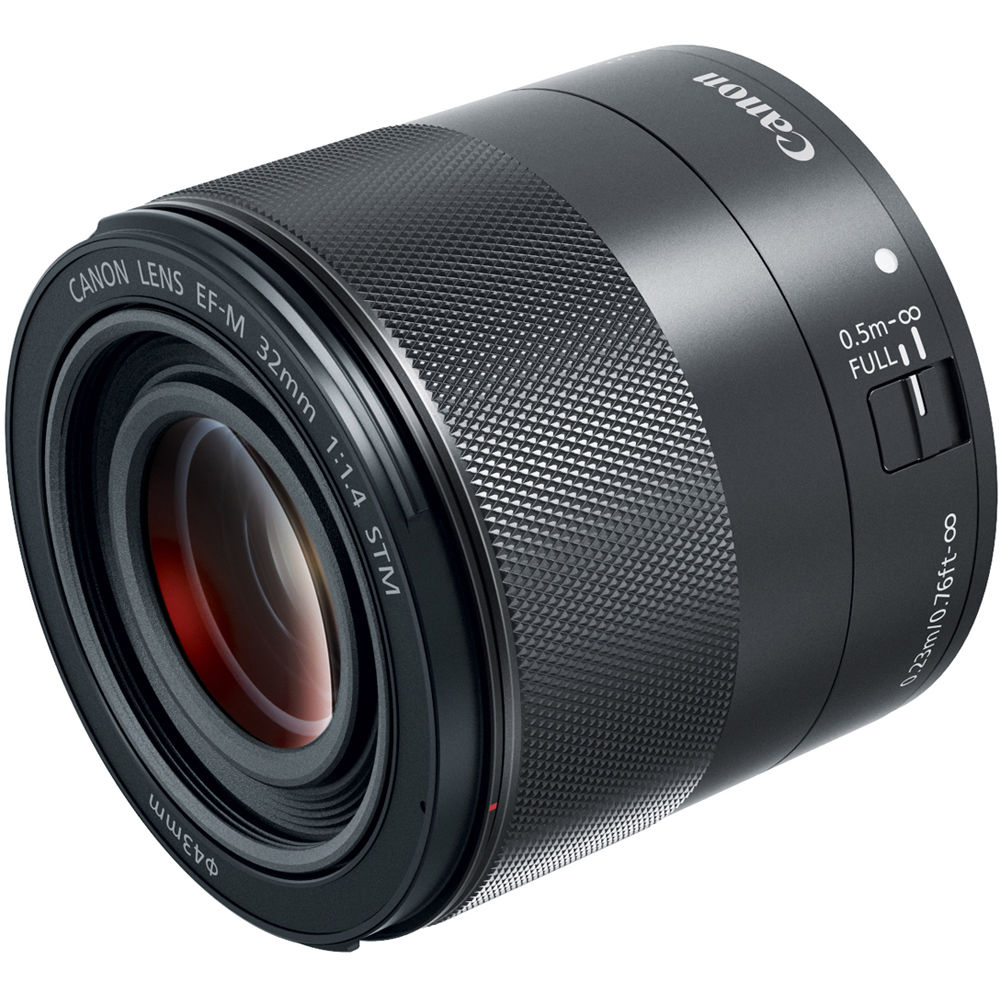 Canon EF-M 32mm f/1.4 STM Lens (2439C002) + Filter + BackPack + 64GB Card + More