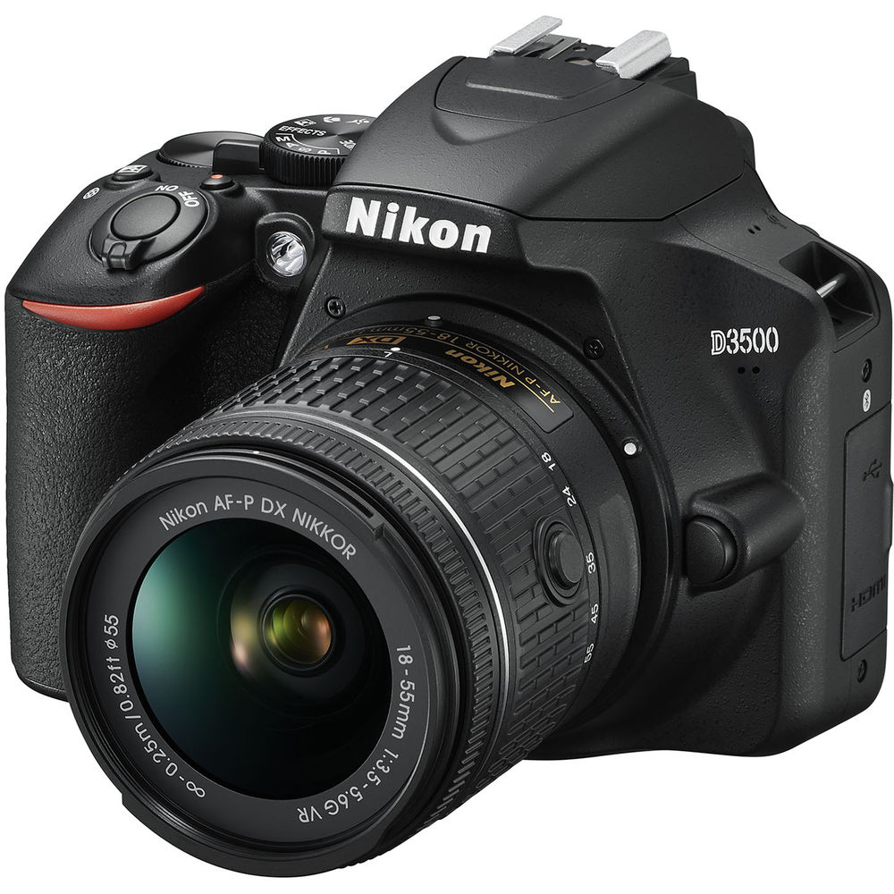 Nikon D3500 Digital Camera with 18-55mm Lens (1590) + 64GB SD Card + Bag (Intl)