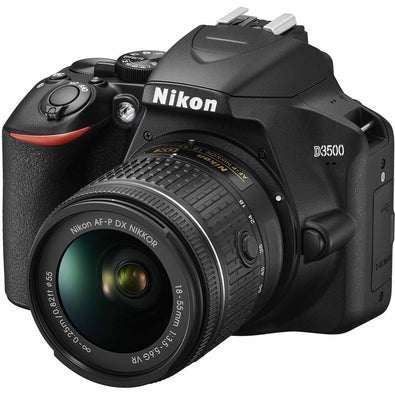 Nikon D3500 Digital Camera with 18-55mm Lens 1590 + 64GB SD Card + Bag Intl