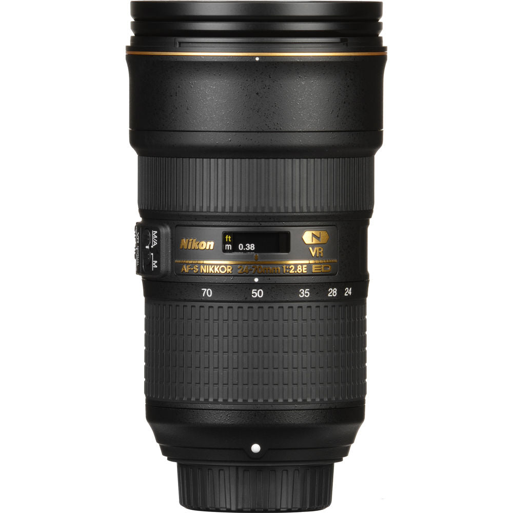 Nikon AF-S 24-70mm f/2.8E ED VR Zoom Lens (20052) Intl Model Bundle