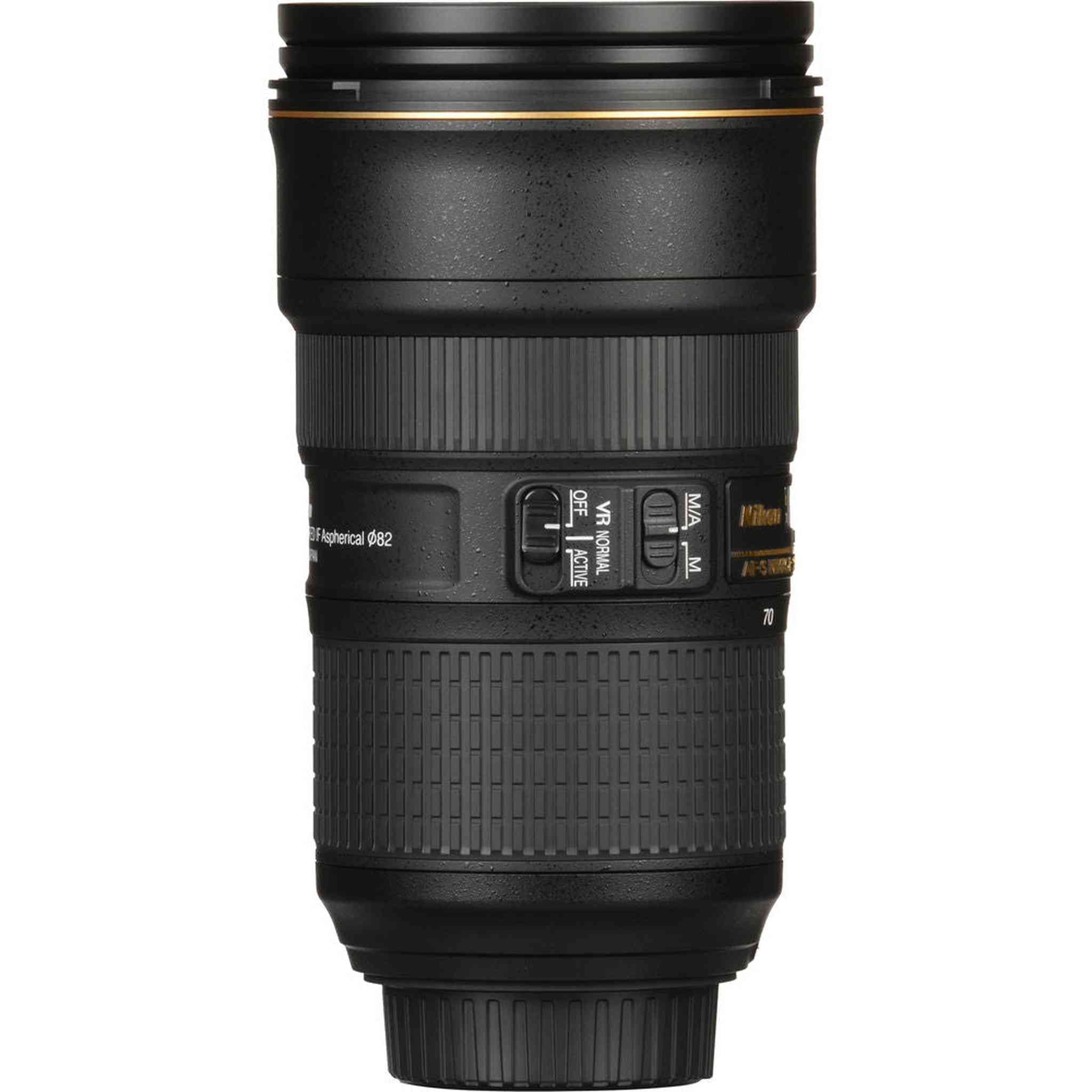 Nikon AF-S 24-70mm f/2.8E ED VR Zoom Lens 20052 Intl Model Bundle - Reconditioned Nikon