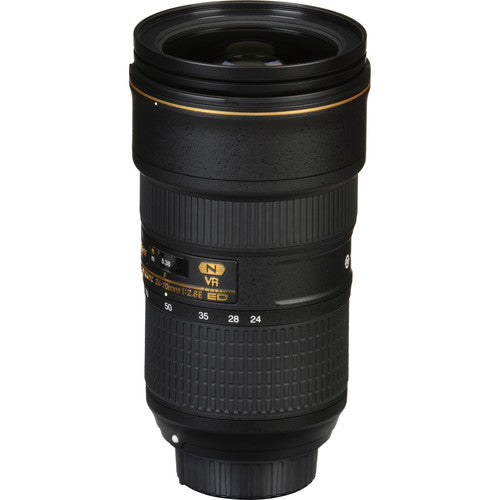 Nikon AF-S NIKKOR 24-70mm f/2.8E ED VR Lens Intl Model with Filters and Tripod