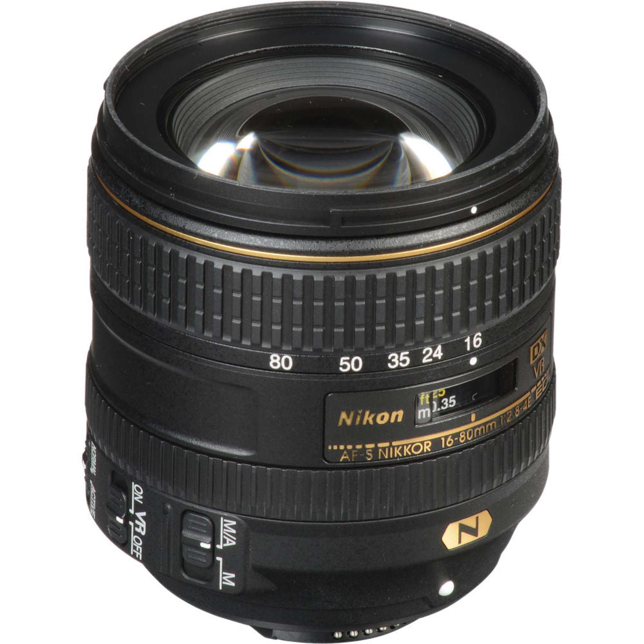 Nikon AF-S DX NIKKOR 16-80mm f/2.8-4E ED VR Lens 20055 + 64GB Memory Card - Bundle Nikon