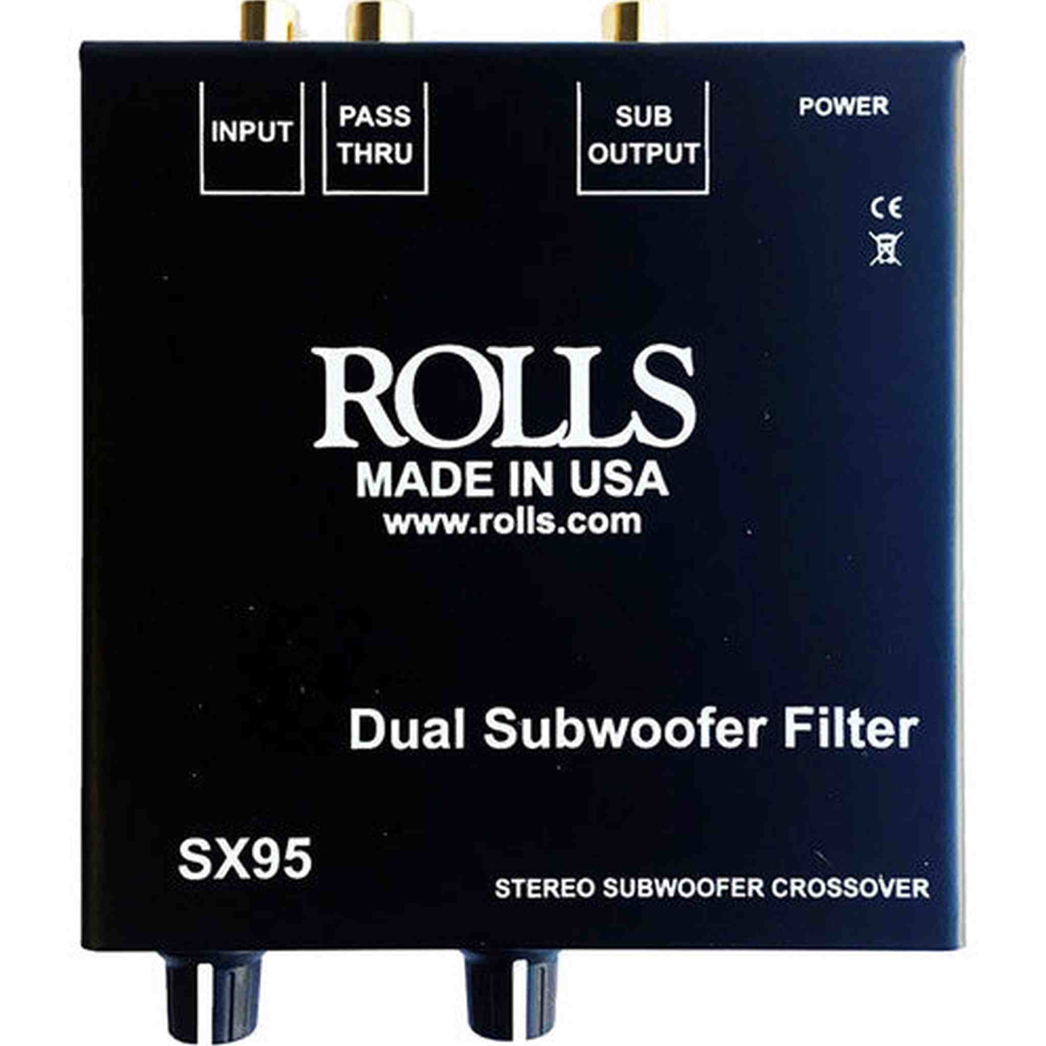 ROLLS SX95 Stereo Subwoofer Crossover/Filter, 12V Auxiliary Power Outlet Bundle rolls