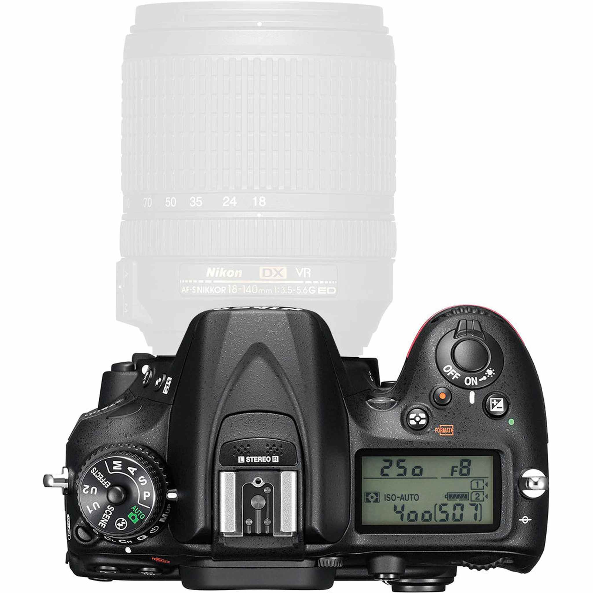 Nikon D7200 Digital Camera Body Only 1554 + 64GB SD Card + Camera Bag Intl - Reconditioned Nikon