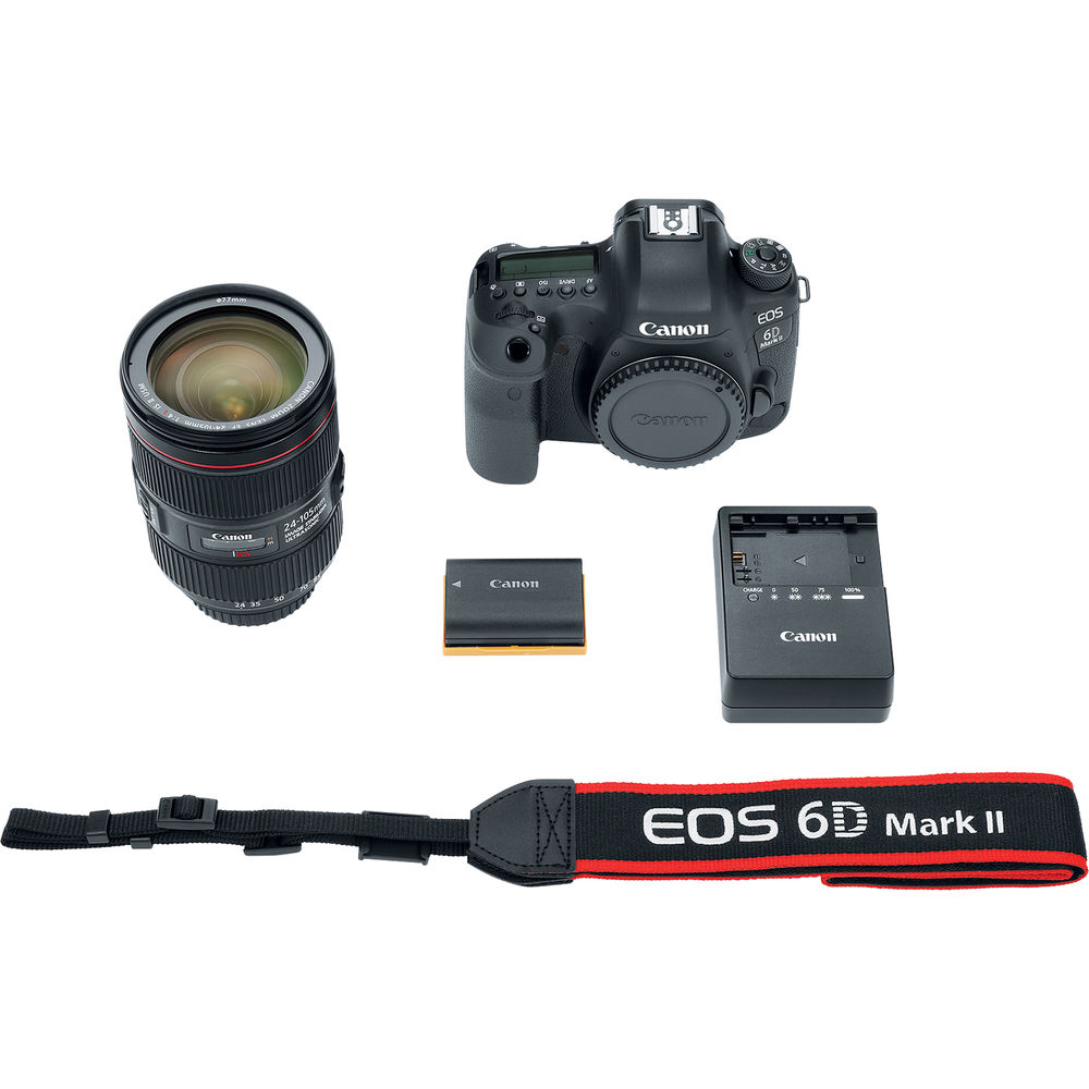 Canon EOS 6D Mark II Camera with 24-105mm f/4L II Lens (1897C009) Extreme All in one Bundle