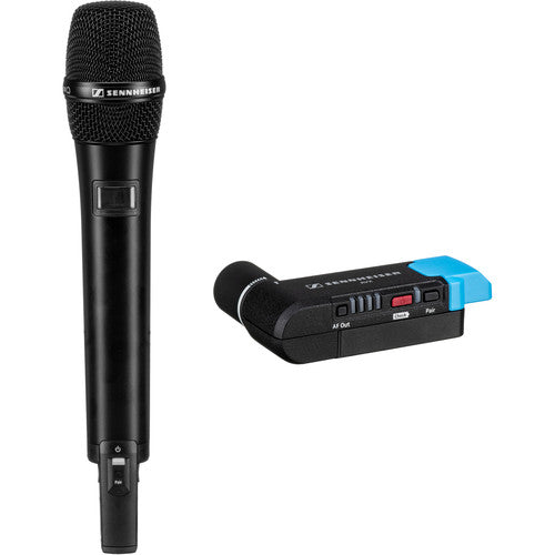 Sennheiser AVX-835 SET Digital Camera-Mount Wireless Cardioid Handheld Microphone System (1.9 GHz) Bundle with Pouch, Cable Ties, AA Batteries, and Sanitizer Spray