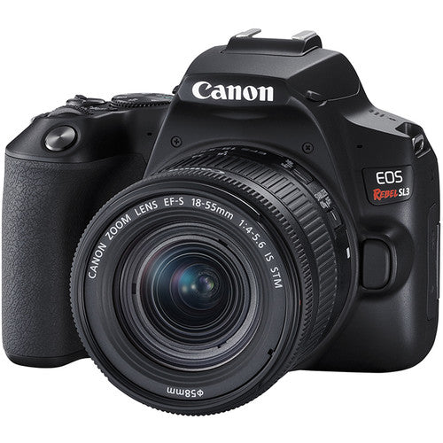 Canon EOS Rebel SL3 Digital SLR Camera with 18-55mm Lens Bundle + SanDisk 32gb SD Card + 3PC Filter Kit + MORE