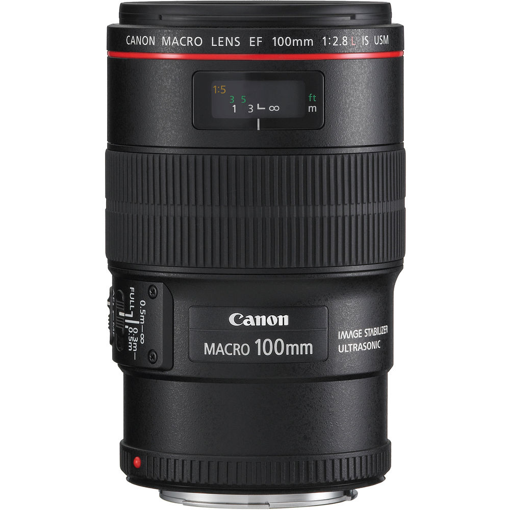 Canon EF 100mm f/2.8L Macro IS USM Lens (3554B002) + Filter Kit Basic Bundle