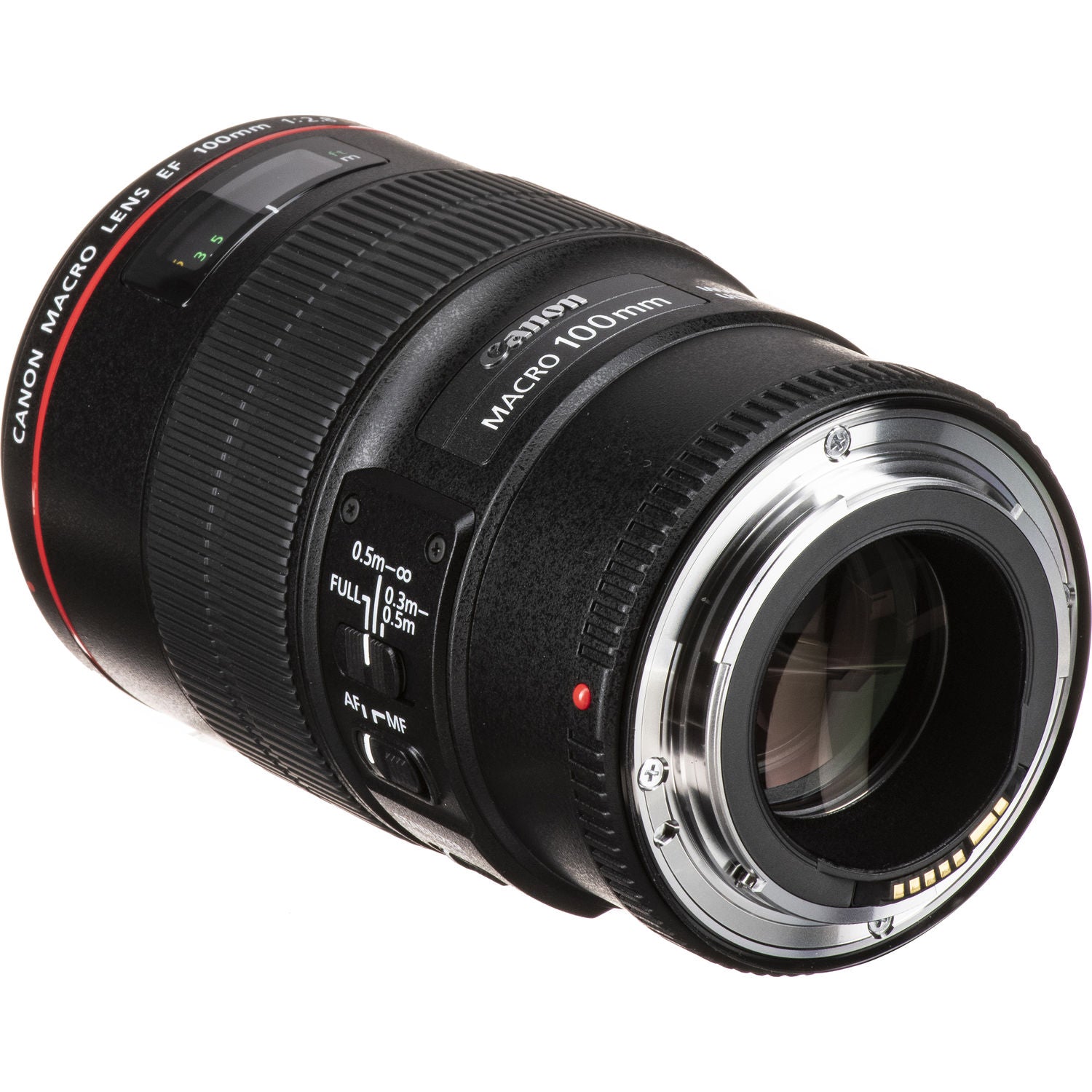 Canon EF 100mm f/2.8L Macro IS USM Lens (3554B002) Bundle  Includes: 3PC Filter Kit, Pro Camera Hand Strap + More