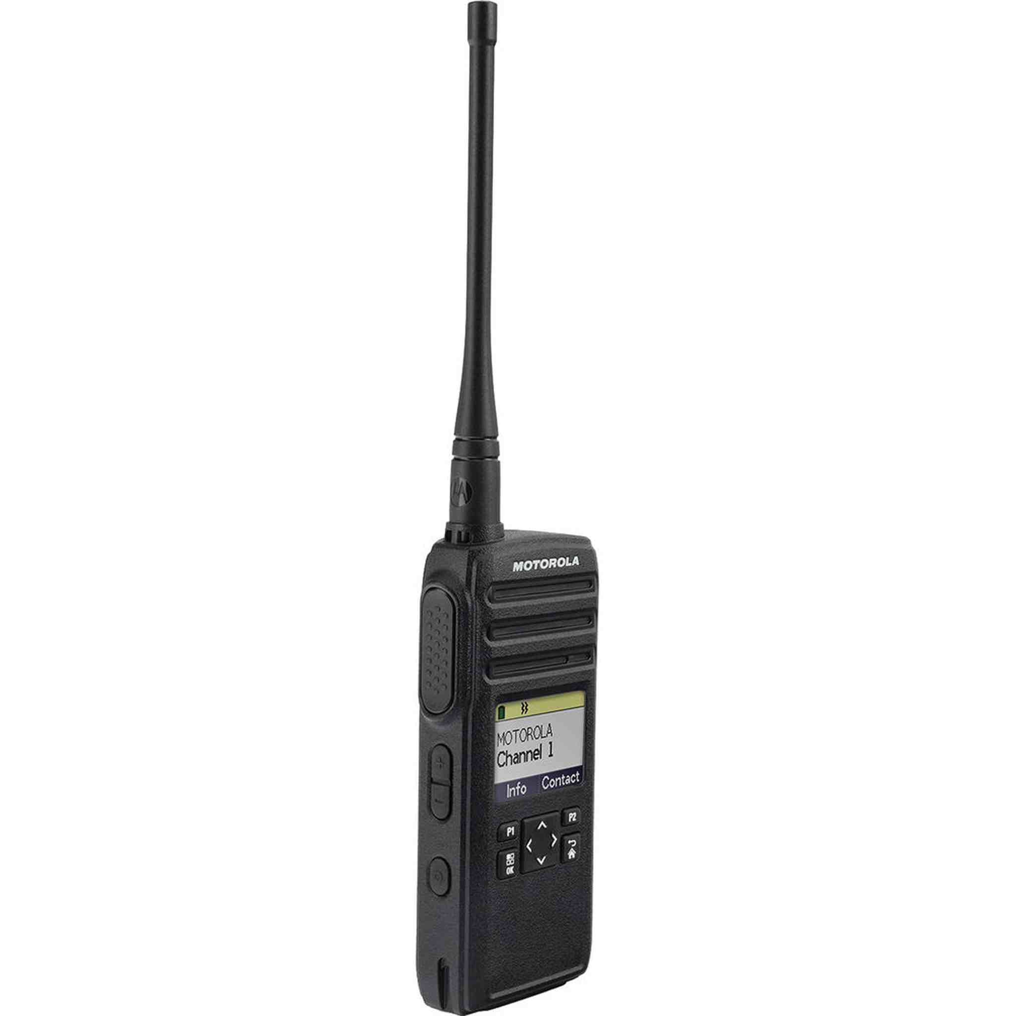 Motorola DTR700 900 MHz Digital 2-Way Radio 50 Channels + 2 x HKLN4606 Remote Speaker Mic 2-Pack Motorola Solutions