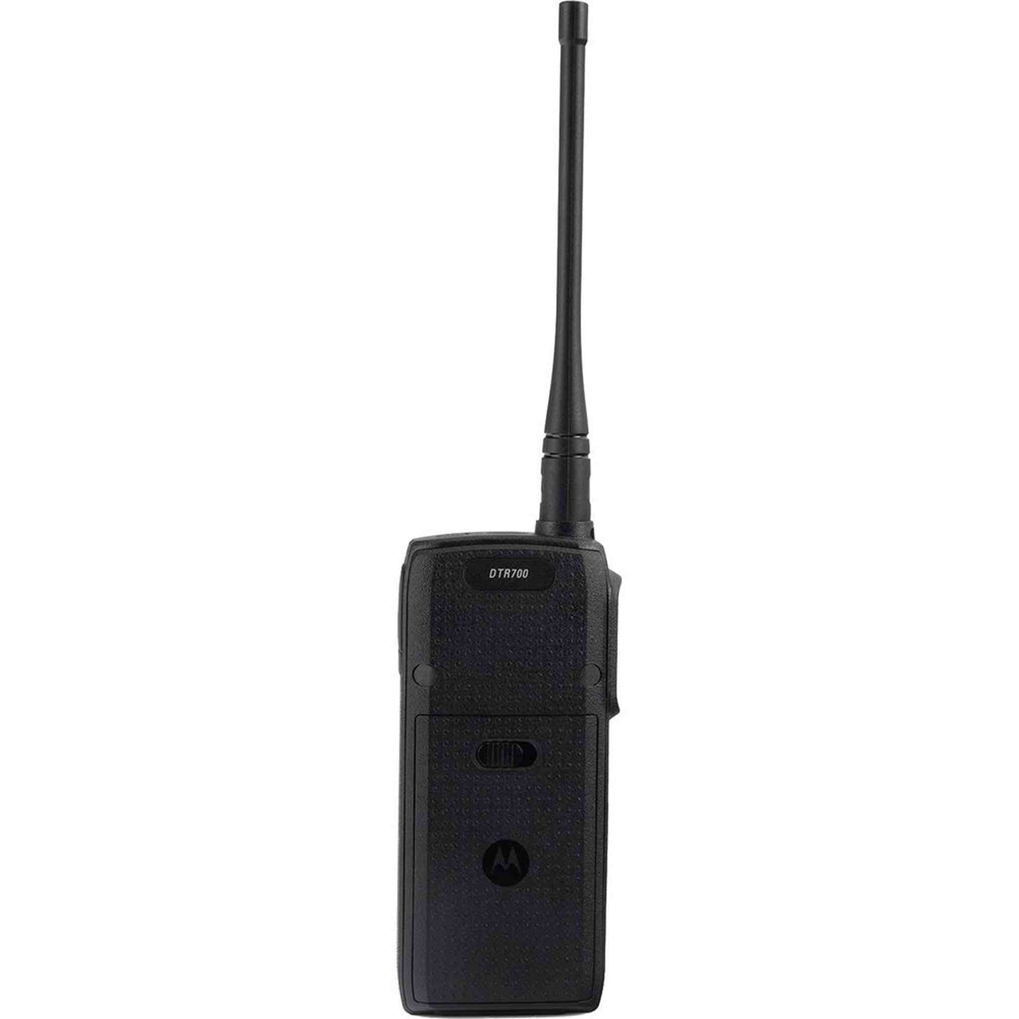 Motorola DTR700 900 MHz Digital 2-Way Radio 50 Channels + 4 x HKLN4606 Remote Speaker Mic 4-Pack Motorola Solutions