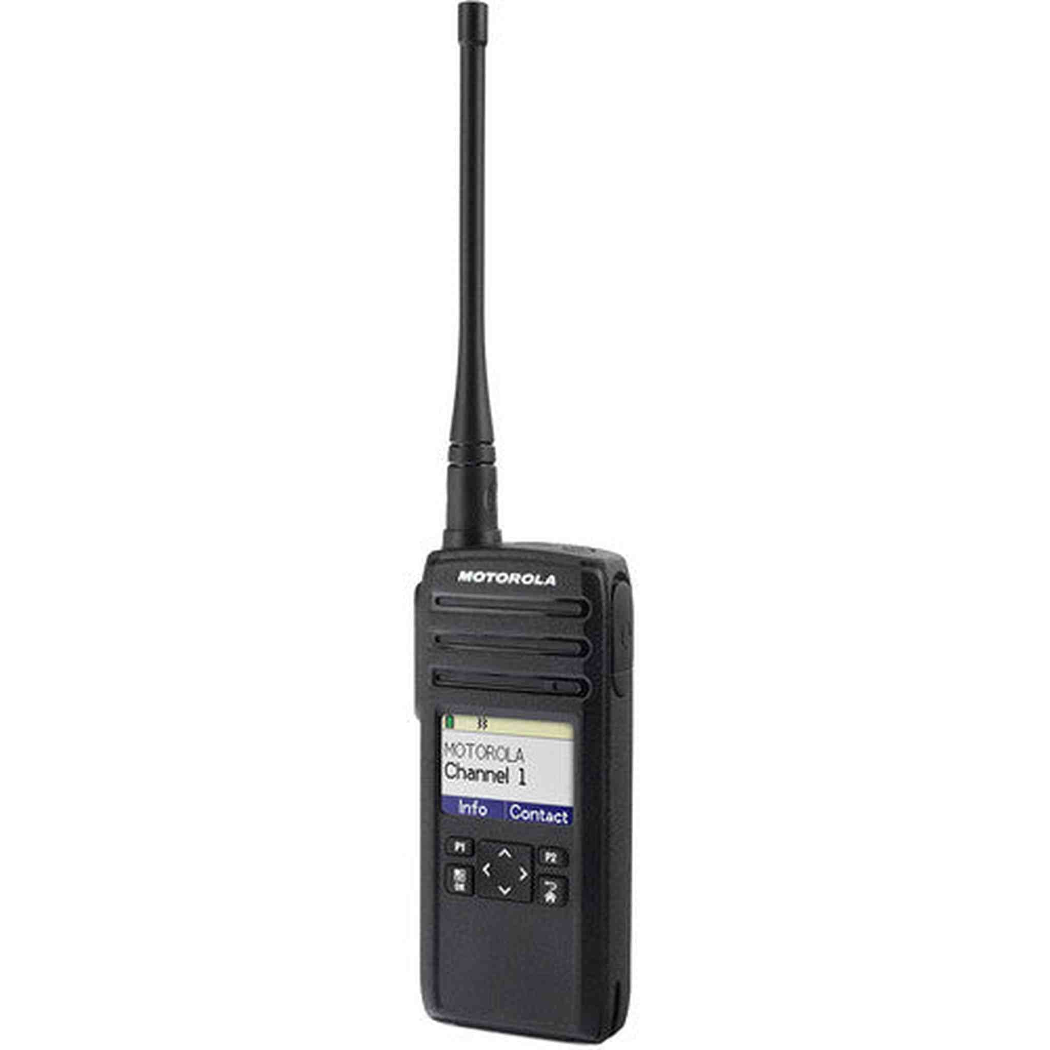 Motorola DTR700 900 MHz Digital 2-Way Radio 50 Channels + 2 x HKLN4606 Remote Speaker Mic 2-Pack Motorola Solutions