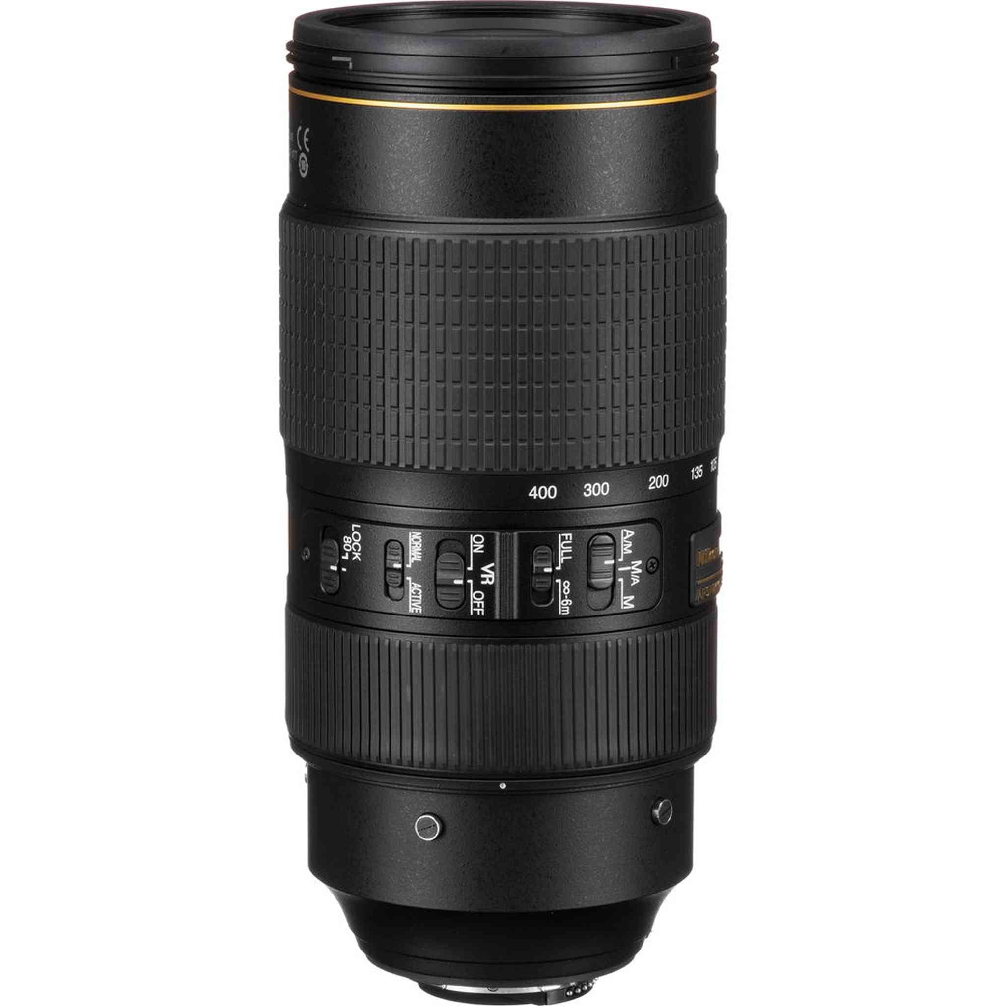 Nikon AF-S 80-400mm f/4.5-5.6G ED VR Lens 2208 Intl Model Bundle - Reconditioned Nikon