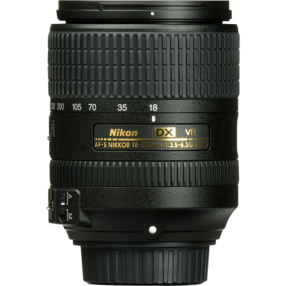 Nikon AF-S DX NIKKOR 18-300mm f/3.5-6.3G ED VR Lens 2216 + 64GB Memory Card - Bundle