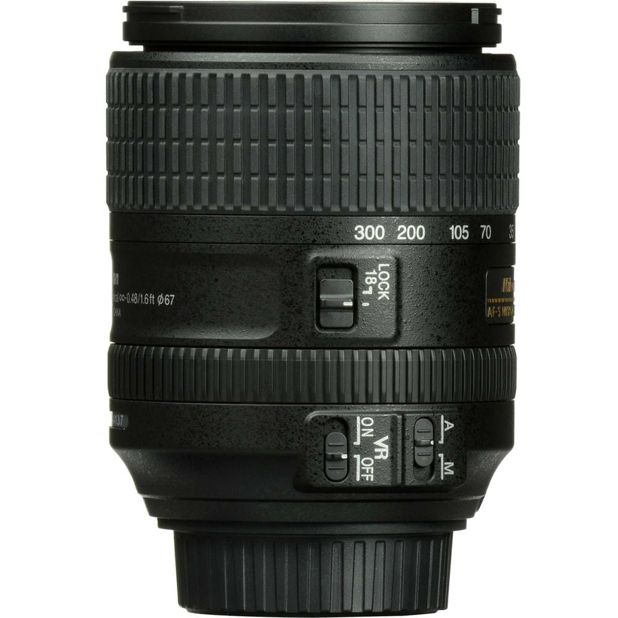 Nikon AF-S DX NIKKOR 18-300mm f/3.5-6.3G ED VR Lens 2216 + 64GB Memory Card - Bundle
