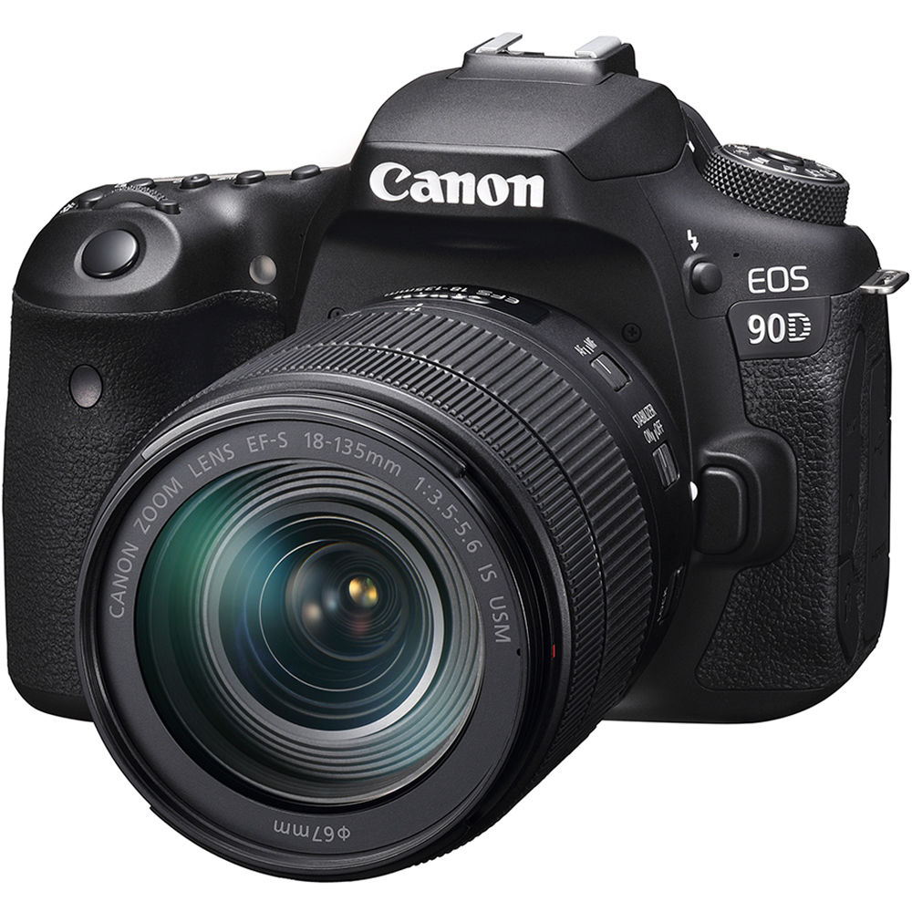 Canon EOS 90D DSLR Camera with 18-135mm Lens, Sigma 18-35mm Lens, Soft Padded Case, Memory Card, and More