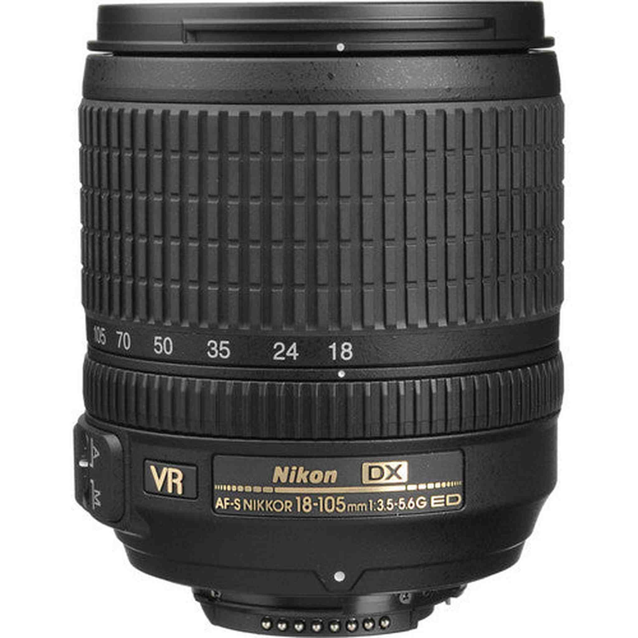 Nikon AF-S DX NIKKOR 18-105mm f/3.5-5.6G ED VR Lens 2179 + 64GB Memory Card - Bundle