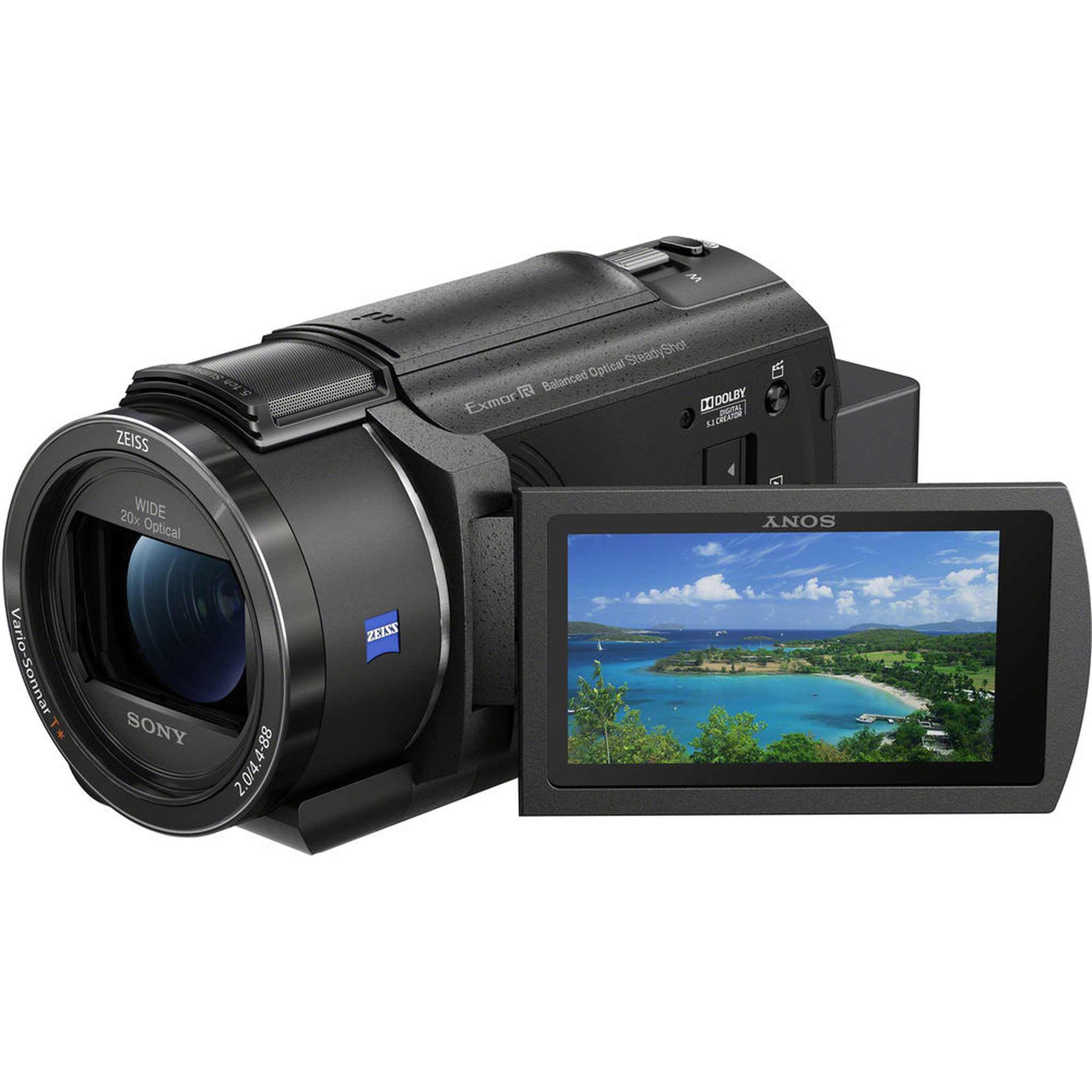 Sony FDR-AX43 UHD 4K Handycam Camcorder + 4K Monitor + 2 x 64GB Cards + More Sony