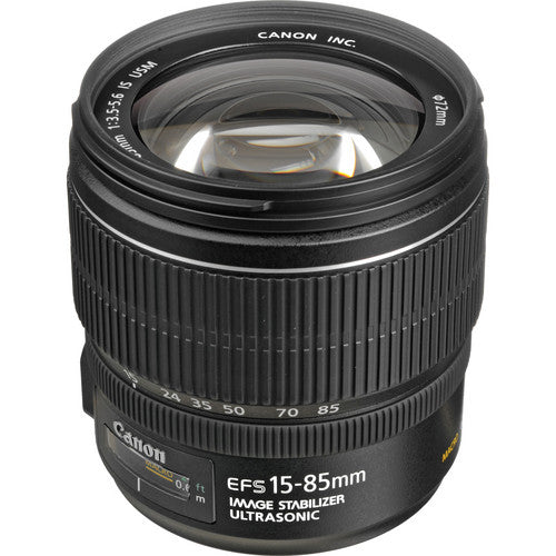 Canon EF-S 15-85mm f/3.5-5.6 IS USM Lens Intl Model Bundle with Filter Set