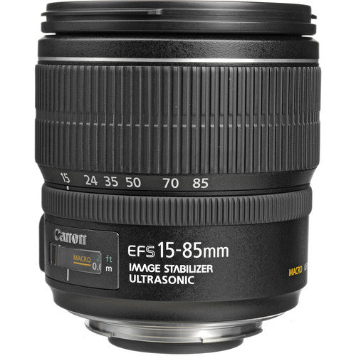 Canon EF-S 15-85mm f/3.5-5.6 IS USM Lens Intl Model Bundle with Filter Set