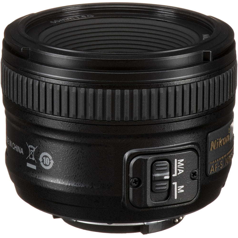 Nikon AF-S 50mm f/1.8G Compact Prime Lens (2199) Intl Model Bundle