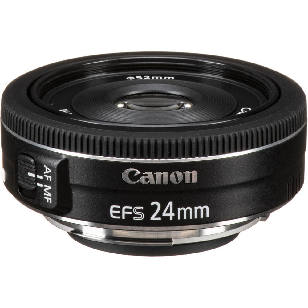 Canon EF-S 24mm f/2.8 STM Lens (9522B002) + Filter + BackPack + 64GB Card + More