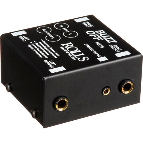 Rolls HE18 Two-Channel Audio Hum Eliminator and Buzz Remover Bundle