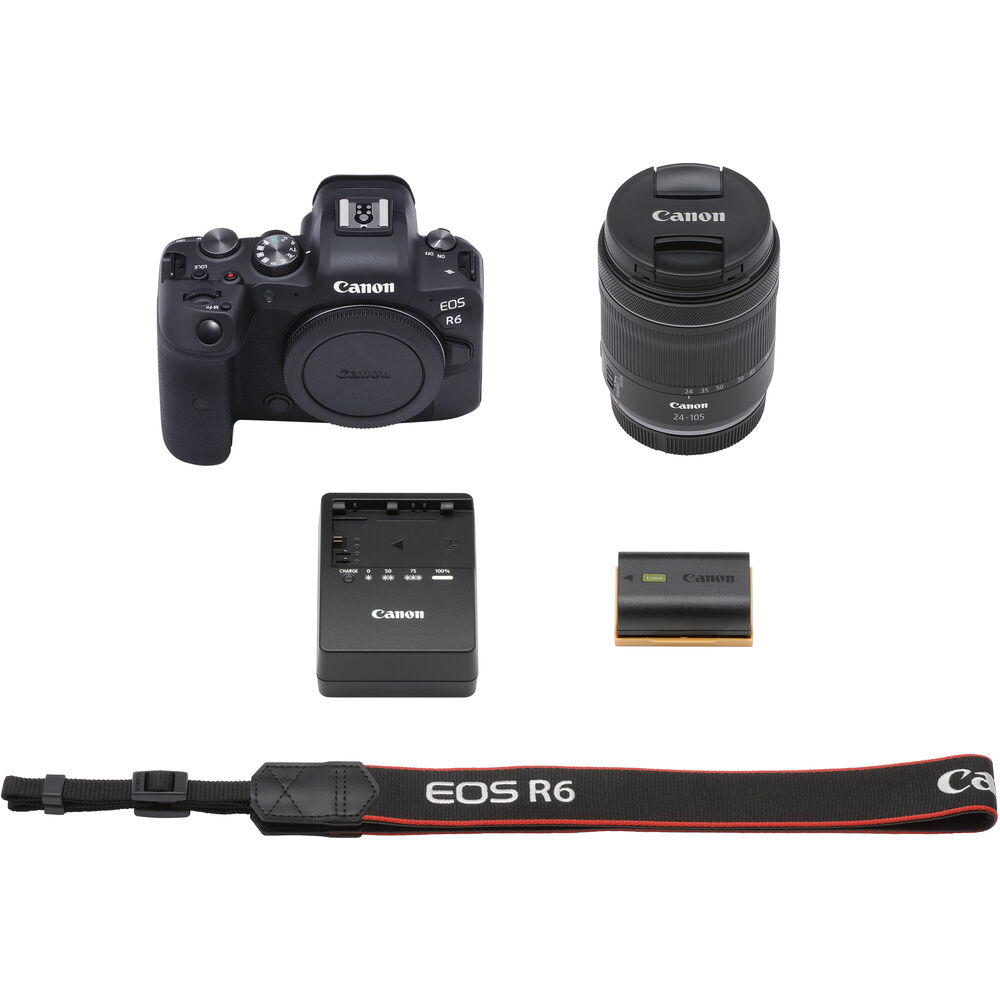 Canon EOS R6 Full-Frame Mirrorless Camera + RF24-105mm F4-7.1 is STM Lens Kit