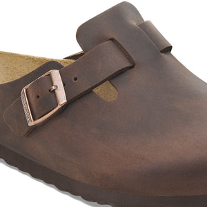 Birkenstock Unisex Boston Soft Footbed Clog, Habana Oiled Leather, EU 38 7-7.5 Women/ 5-5.5 Men
