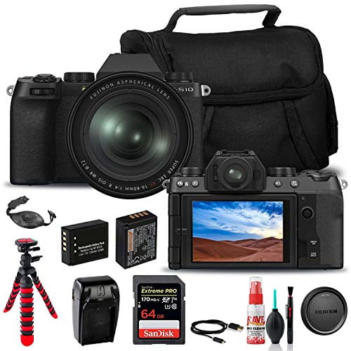 FUJIFILM X-S10 Mirrorless Digital Camera with 16-80mm Lens + Case + More