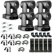 5 x PTZOptics Move 4K PTZ Camera with 30x Zoom Gray PT30X-4K-GY-G3 + 5 x Wall Mount